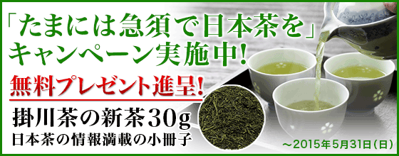 「たまには急須で日本茶を」キャンペーン中